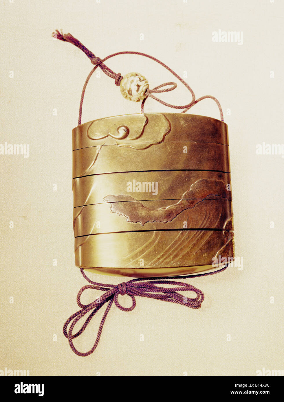 fine arts, Japan, lacquer work, Inro (medicine box), wood with silver ...