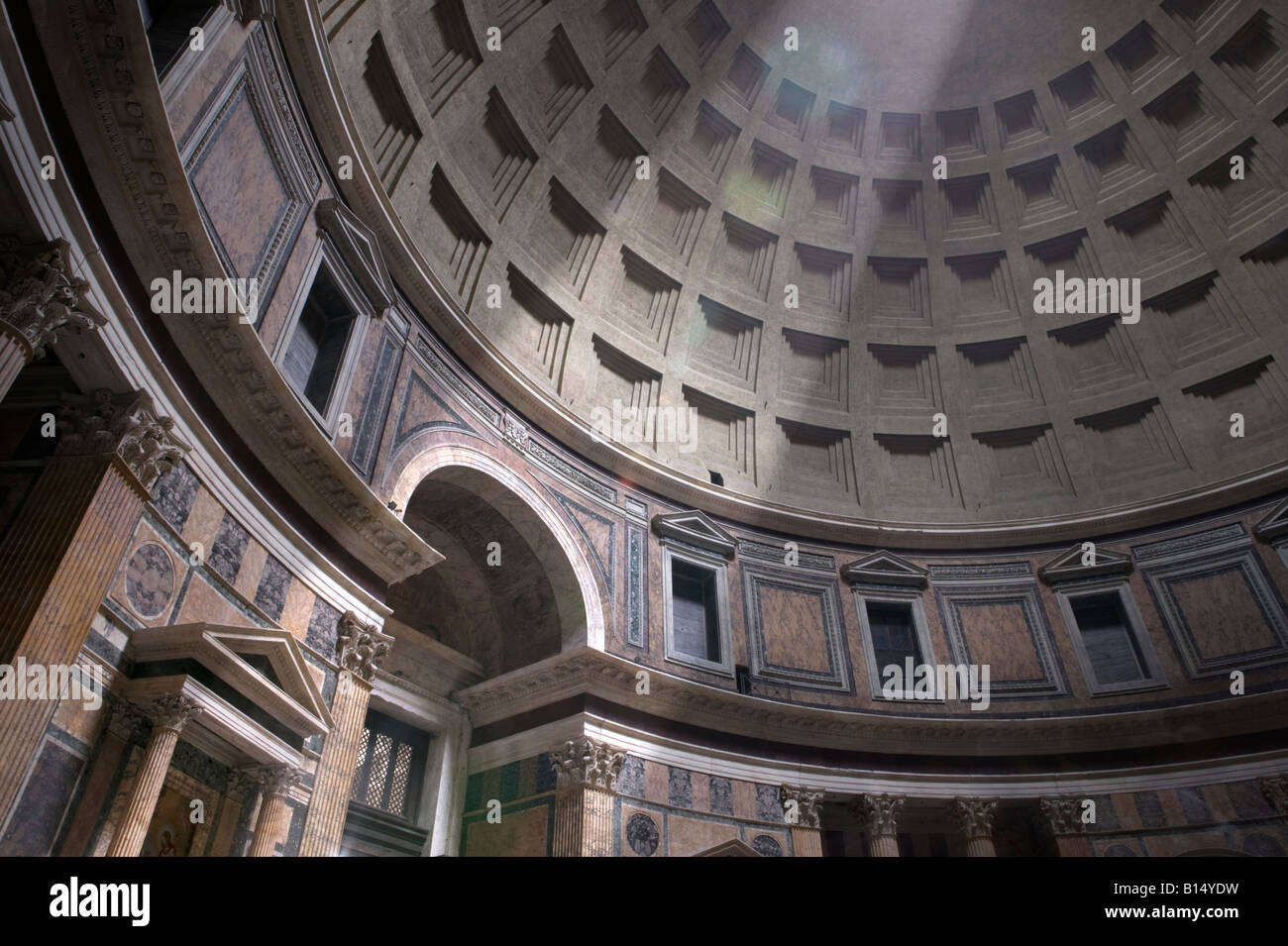 Interior view of the Pantheon, Rome, Italy Stock Photo