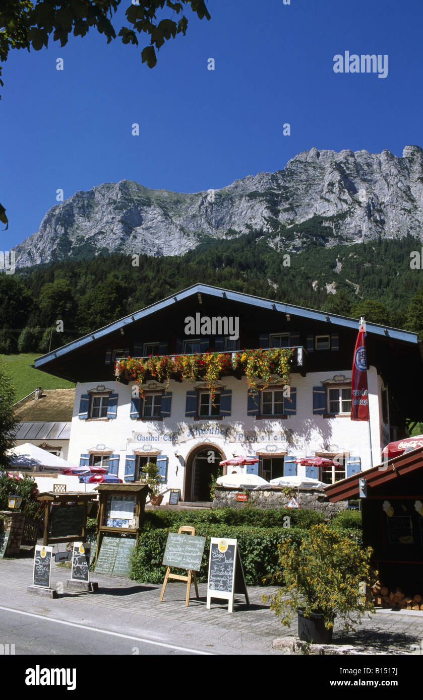 Restaurant in Ramsau Berchtesgadener Land Bavaria Germany Stock Photo