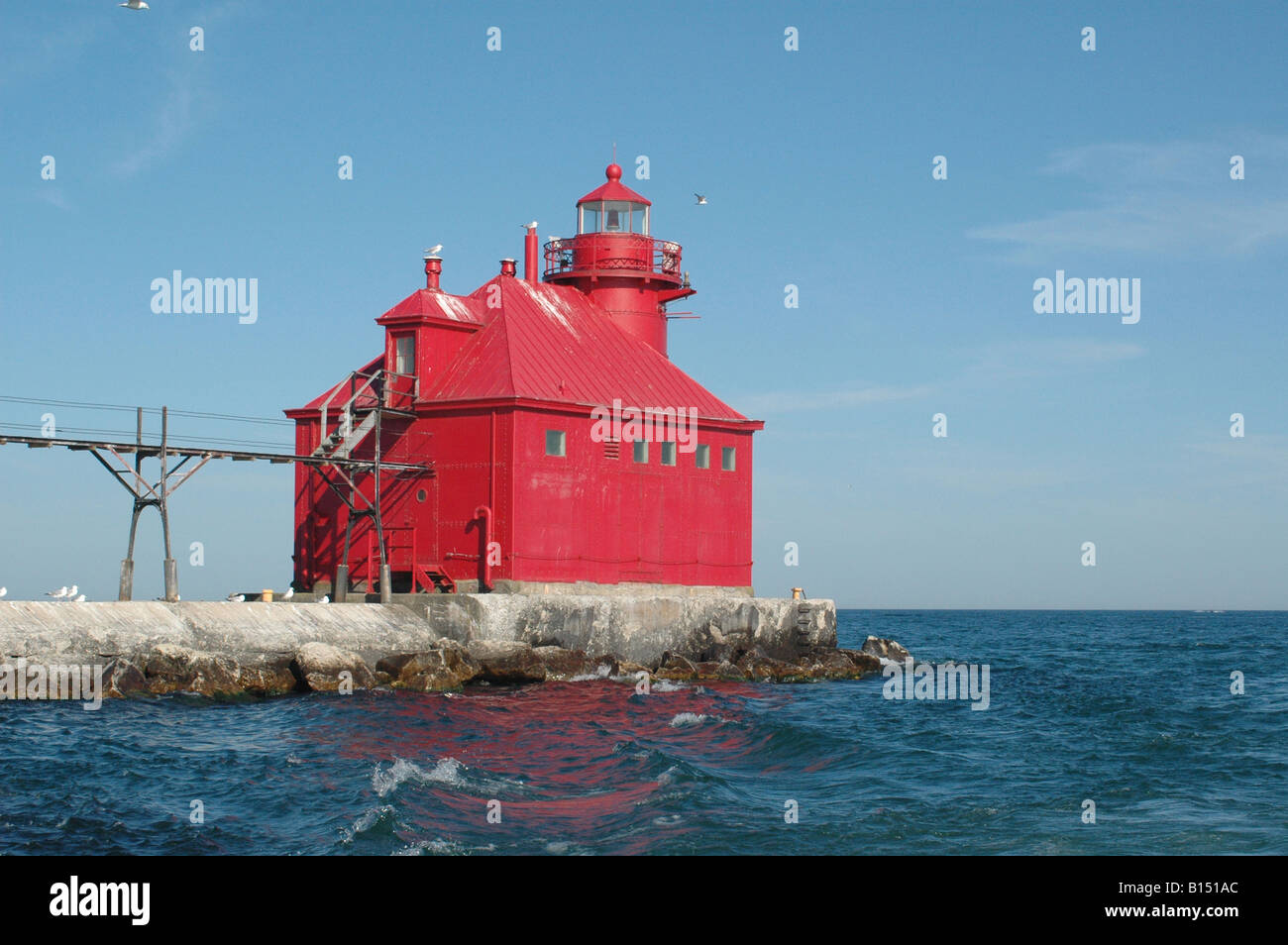 Sturgeon Bay Ship Canal Pierhead, Sturgeon Bay, WI Stock Photo Alamy