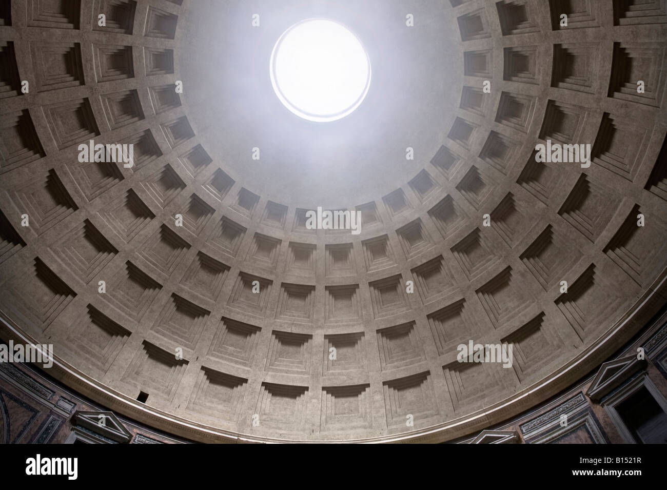 The Oculus of the Pantheon, Rome, Italy Stock Photo