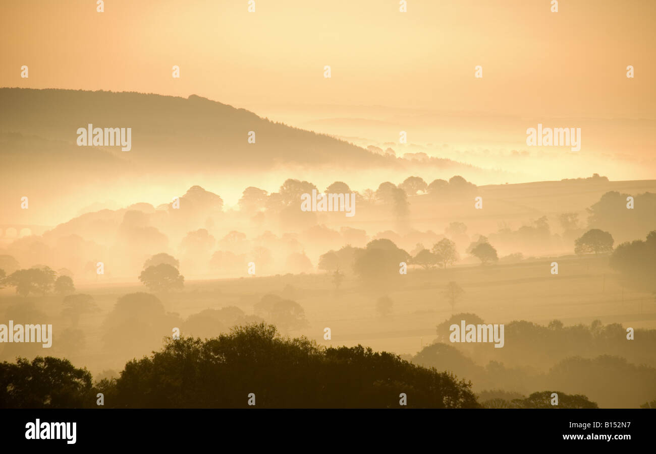 Washburn valley in mist Stock Photo