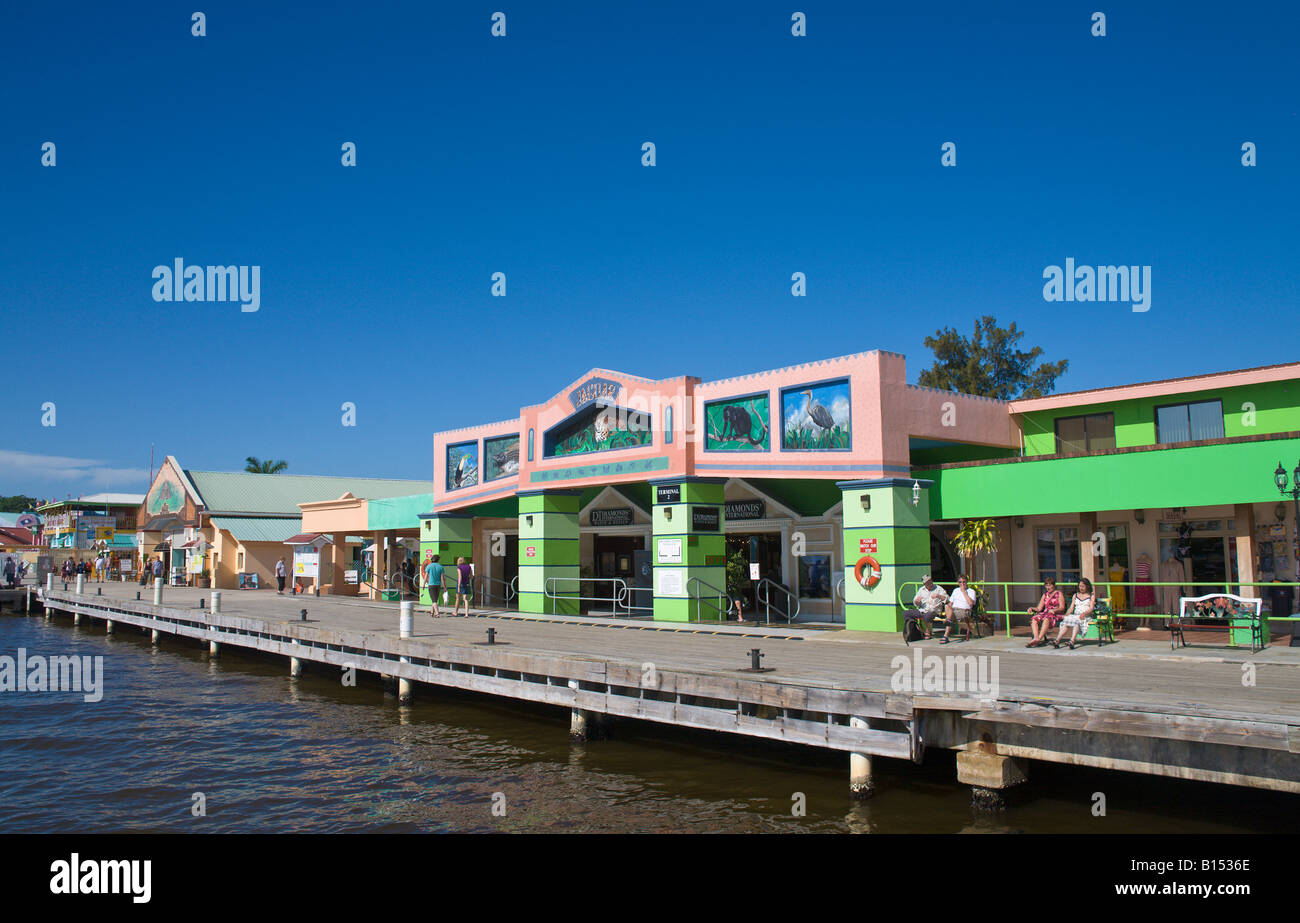 Mask display in shopping area near Caribbean Cruise ship in Belize City  Belize Central America Stock Photo - Alamy