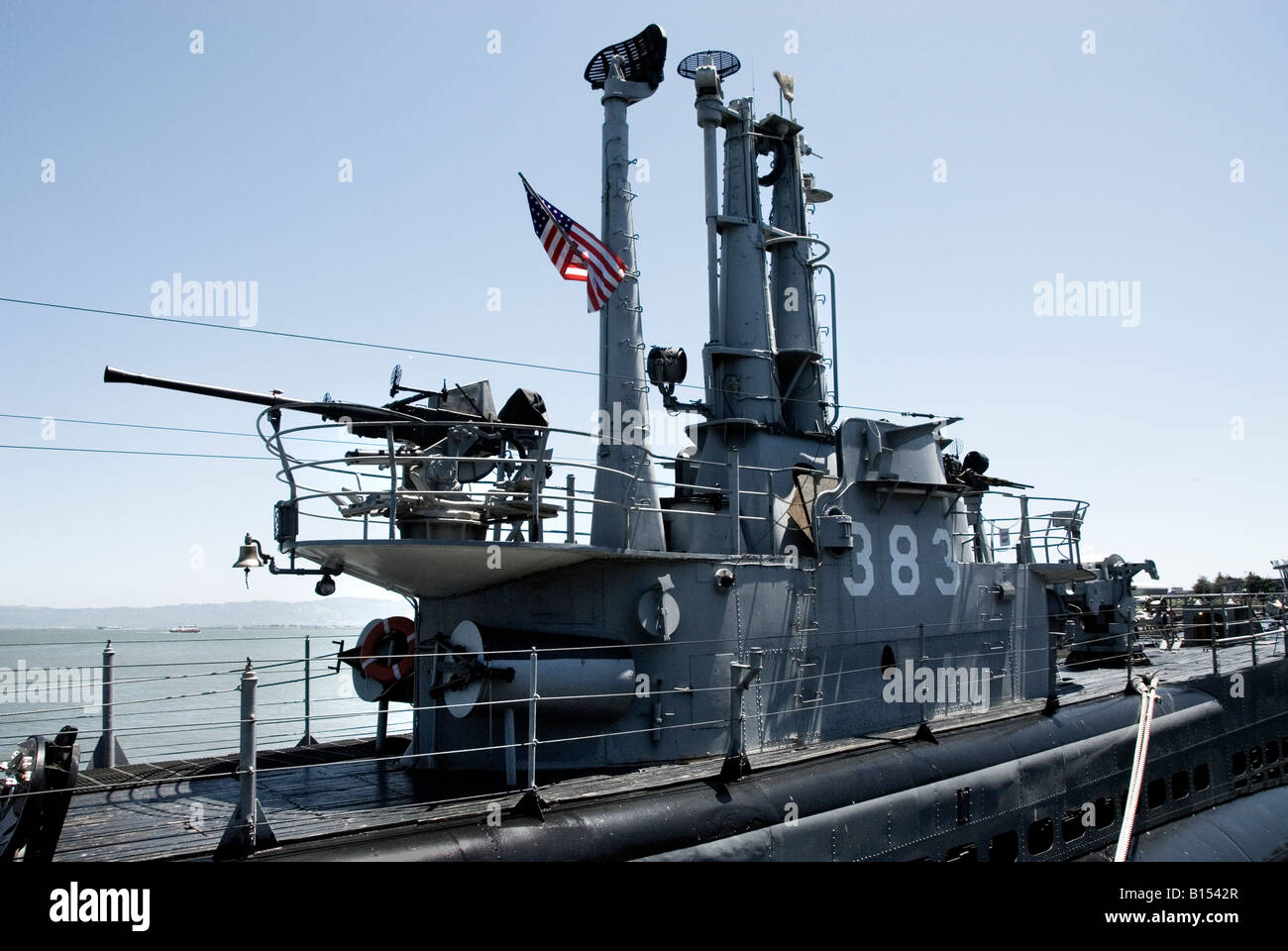 USS pampanito (SS383) WWII submarine at pier 45, San Francisco Stock