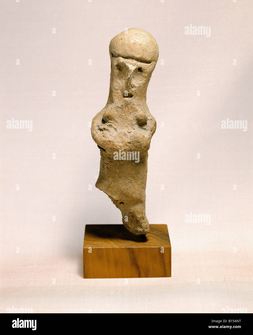 fine arts, ancient world, Sardinian, Ozieri culture, female idol, clay, 4th/3rd millenium BC, E. Borowski Collection, , Artist's Copyright has not to be cleared Stock Photo