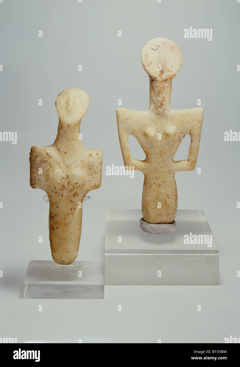 fine arts, ancient world, Sardinian, Ozieri culture, female idols, marble, 2nd half 3rd millenium BC, E. Borowski  Collection,  , Artist's Copyright has not to be cleared Stock Photo