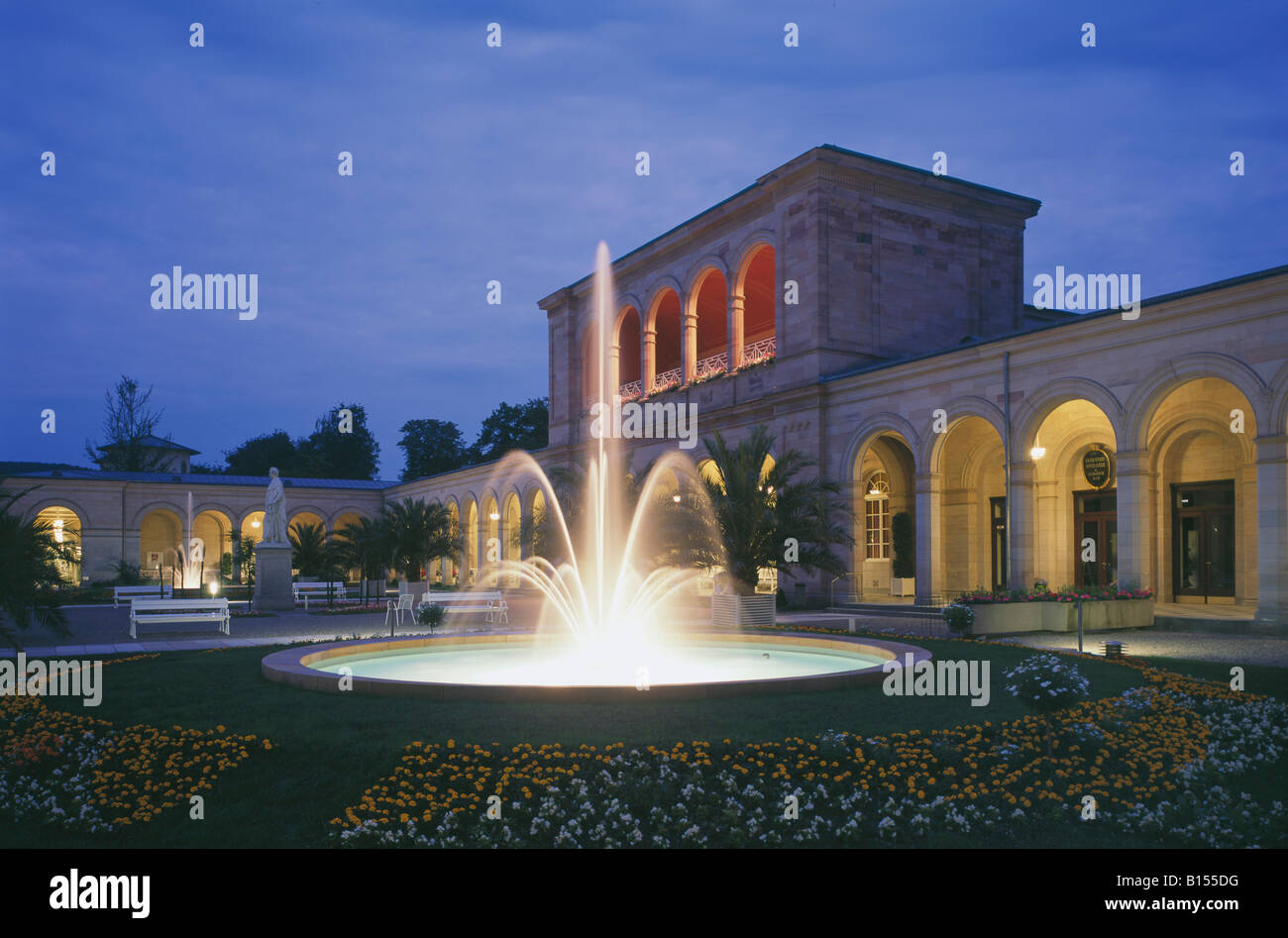 Bad Kissingen, Arkadenbau, Fassade Stock Photo