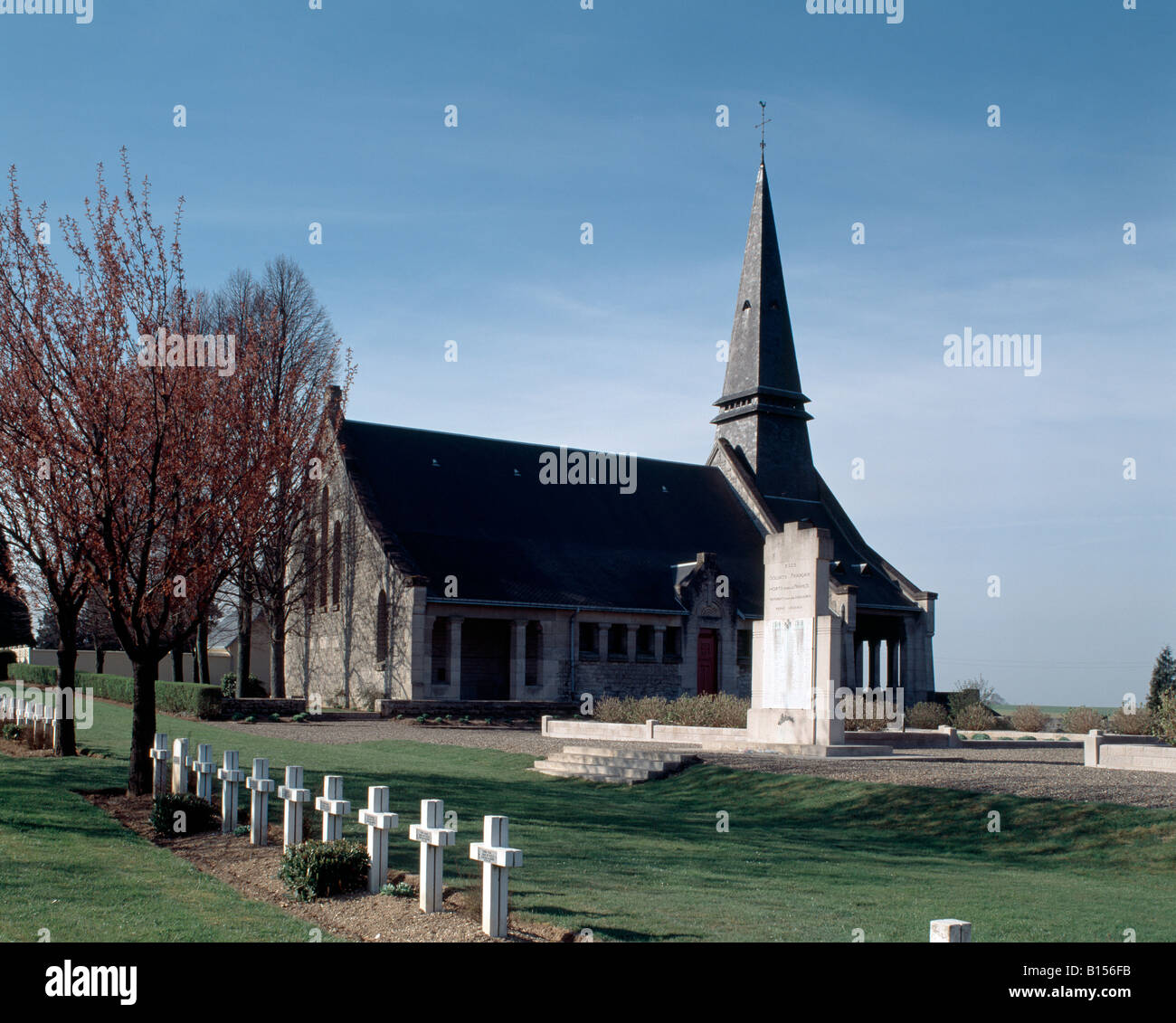 Rancourt (Picardie), chapelle du souvenir francais, Totale Stock Photo