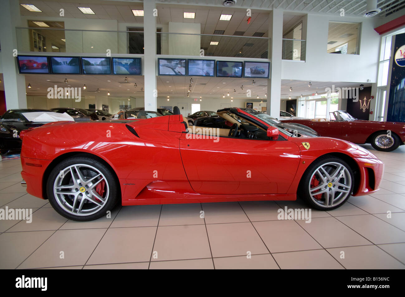 A 2008 Ferrari Model 460 in a Newport Beach CA dealer s showroom Price is 304 000 Stock Photo