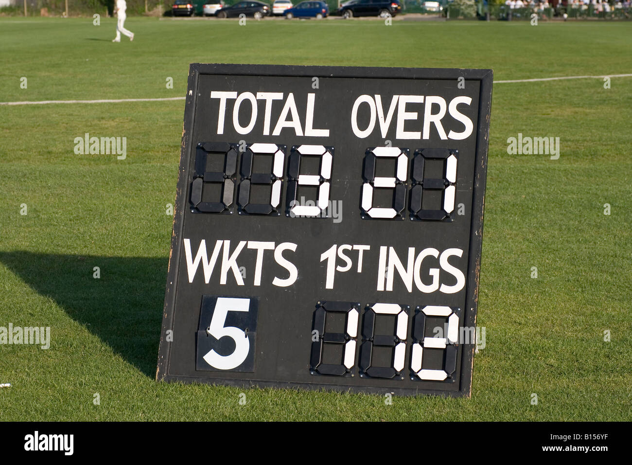 cricket scoreboard Stock Photo