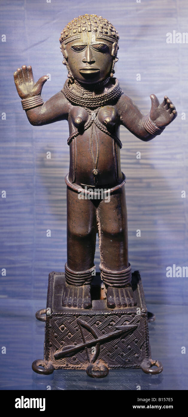 fine arts, Africa, Benin, sculpture, young girl, bronze, 16th century