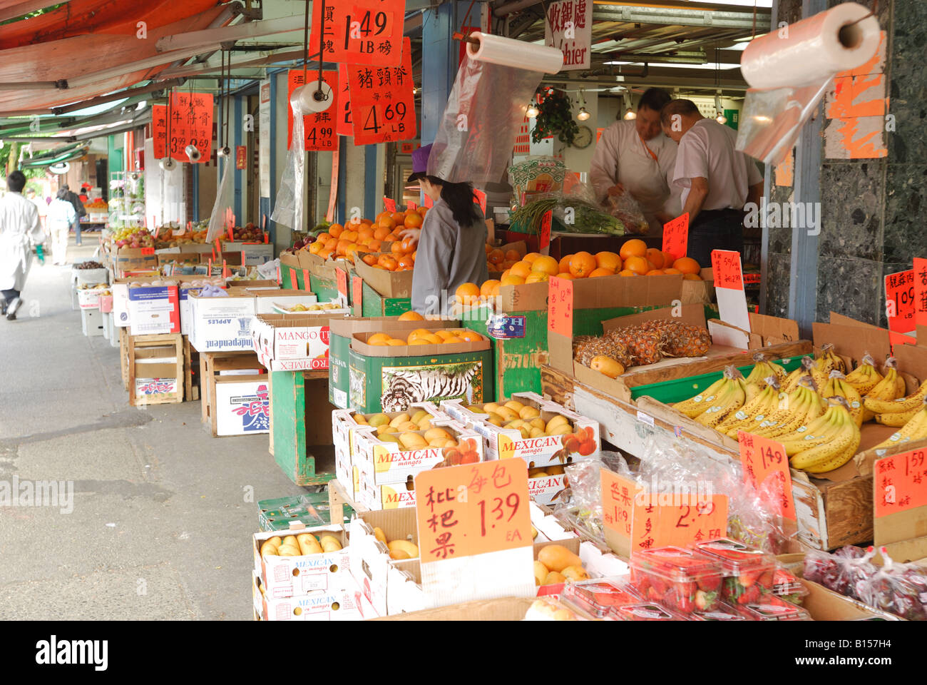 Chinatown Produce and Fruit Market, Vancouver Stock Photo Alamy