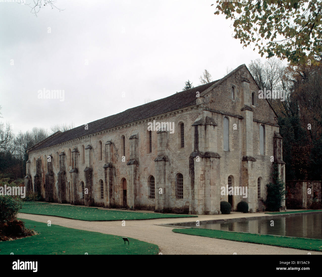 Montbard, Abbaye de Fontenay, Fassade Stock Photo