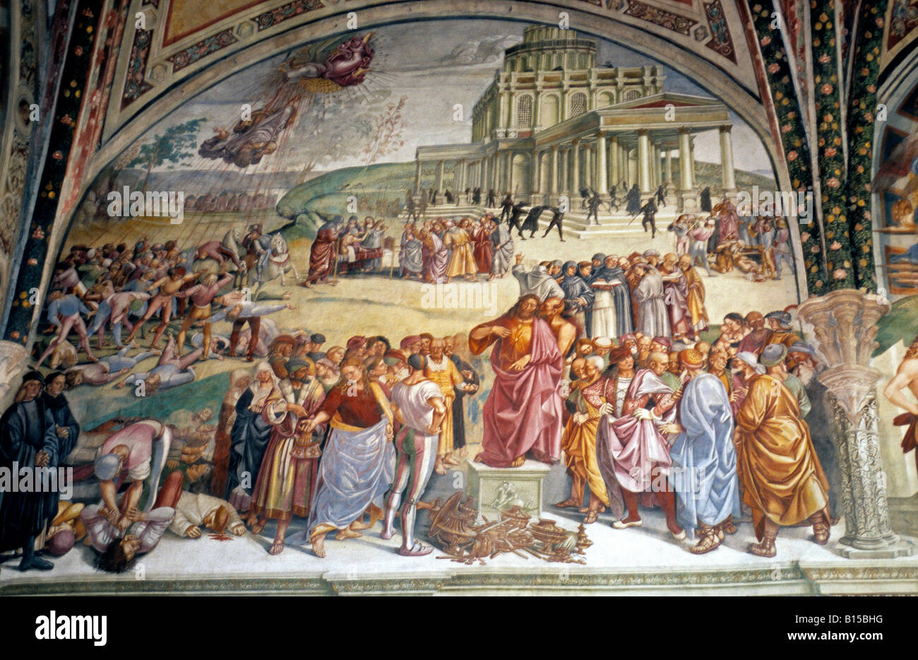 italy umbria orvieto luca signorelli's last judgement inside the duomo or cathedral Stock Photo