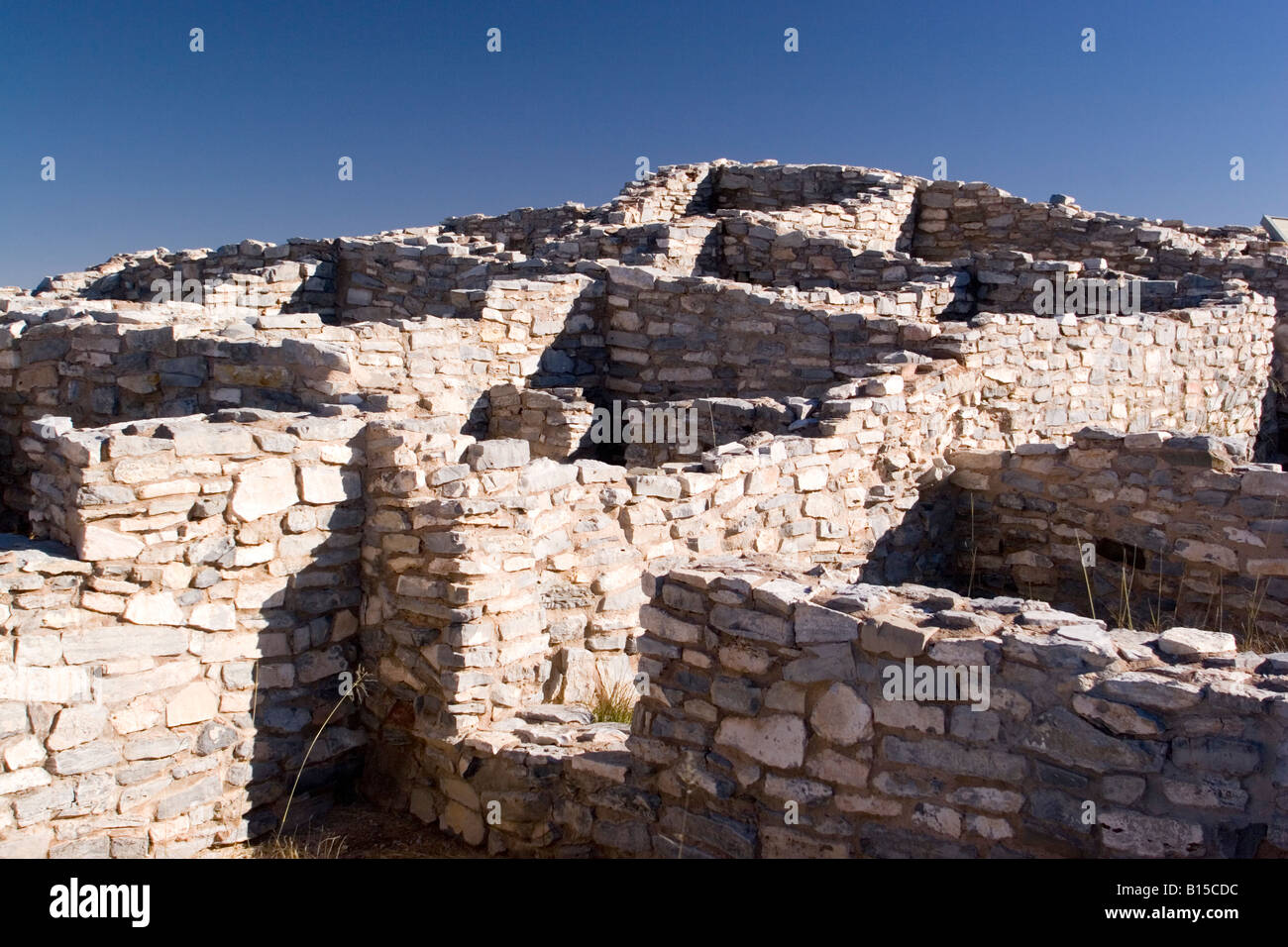 pueblo wall ruins, Gran Quivira Pueblo, Salinas National Monument, New