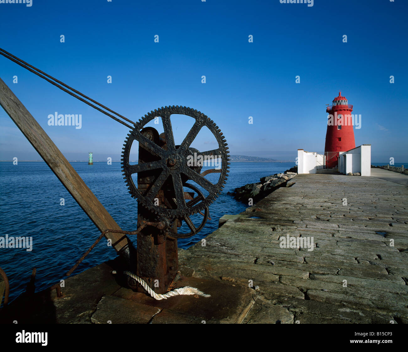 East Wall lighthouse, River Liffey, Dublin, Ireland Stock Photo Alamy