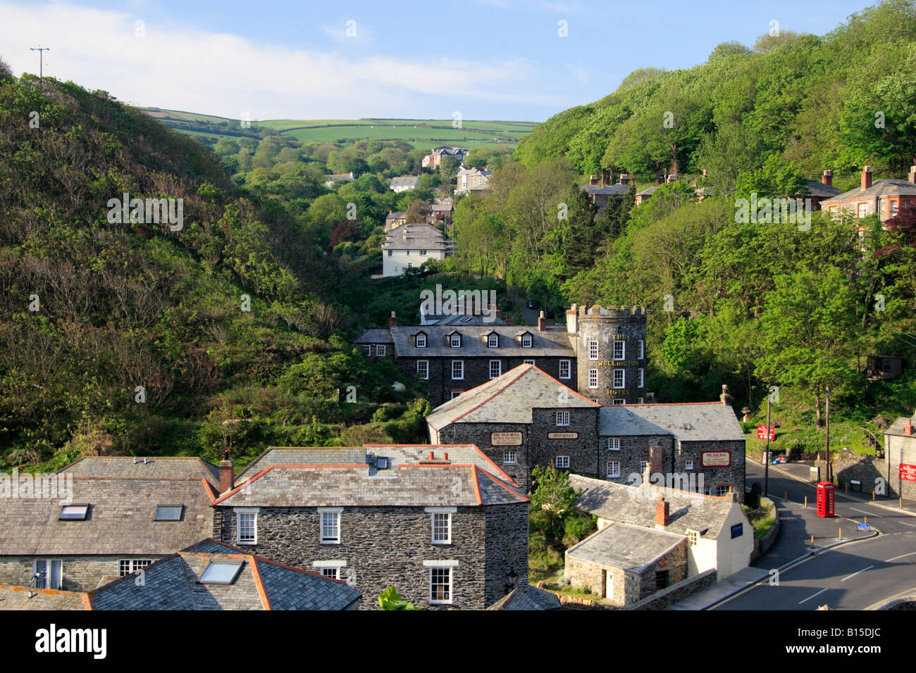 View of Boscastle, Cornwall Stock Photo