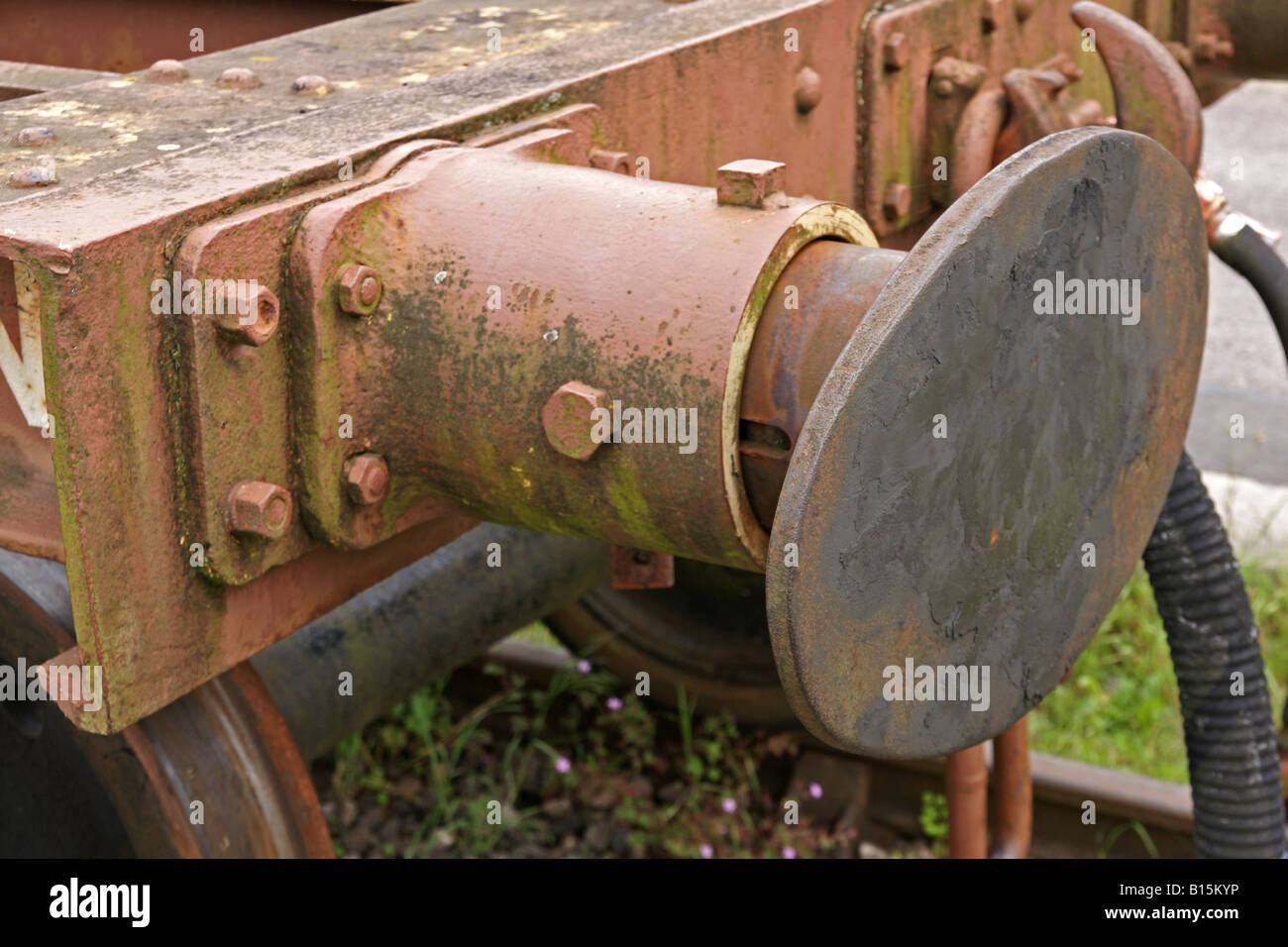 Rail carriage buffer Bristol Harbour England Stock Photo Alamy