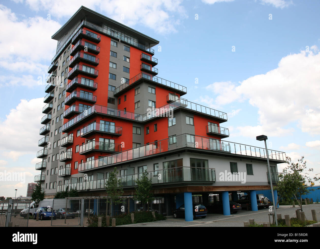 A newly built block of apartments called Mast Quay overlooking the