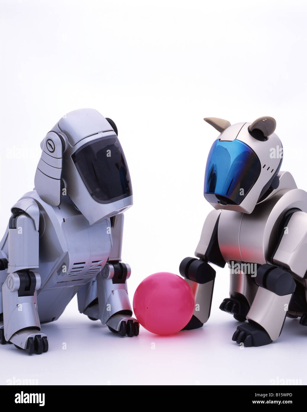 AIBO Artificial Intelligence roBOt ERS-110 & ERS-210 Stock Photo