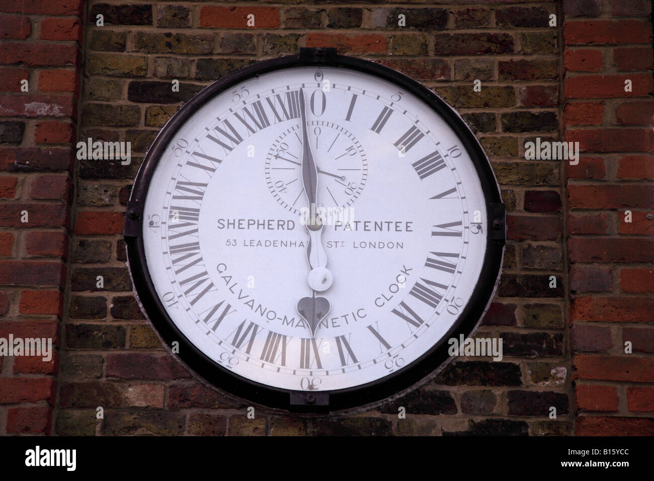 The Shepherd 24 hour gate clock at the Royal Observatory in Greenwich England Stock Photo