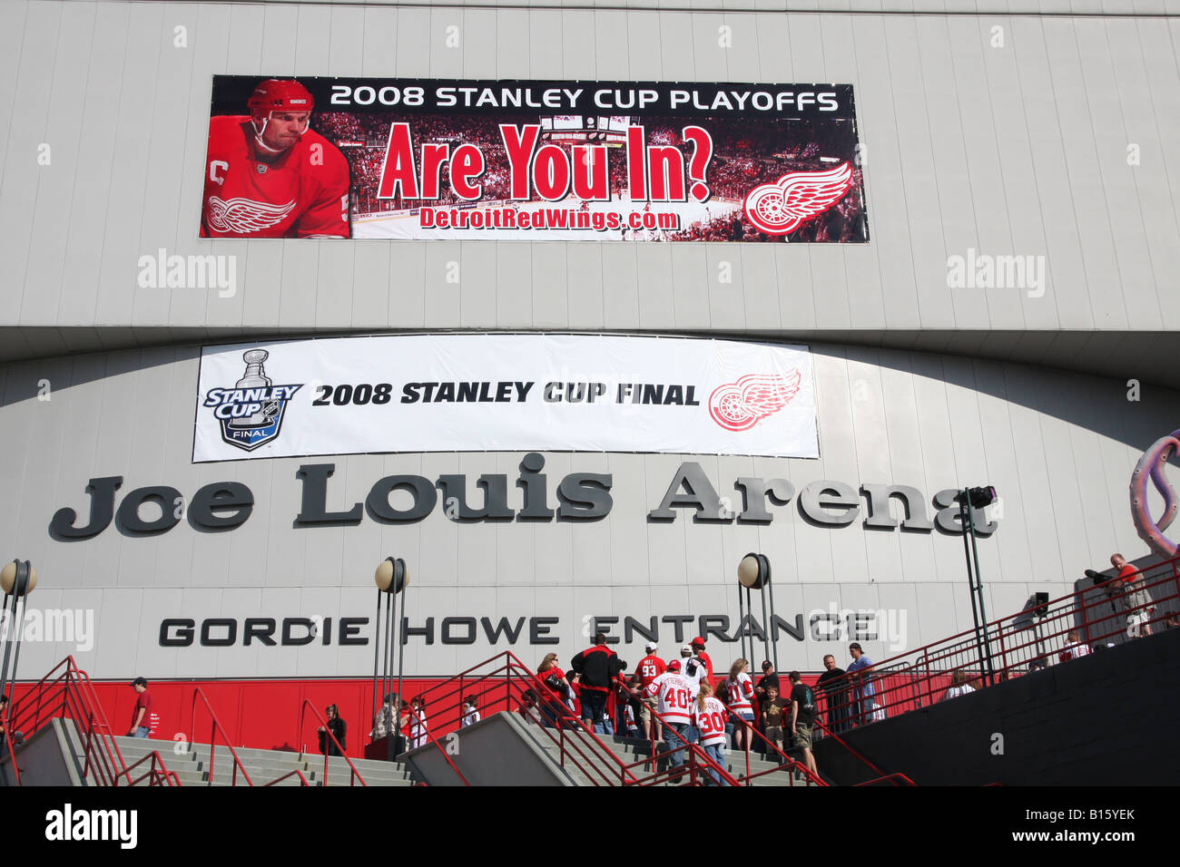 Joe Louis Arena in Detroit, Michigan during the 2008 Stanley Cup