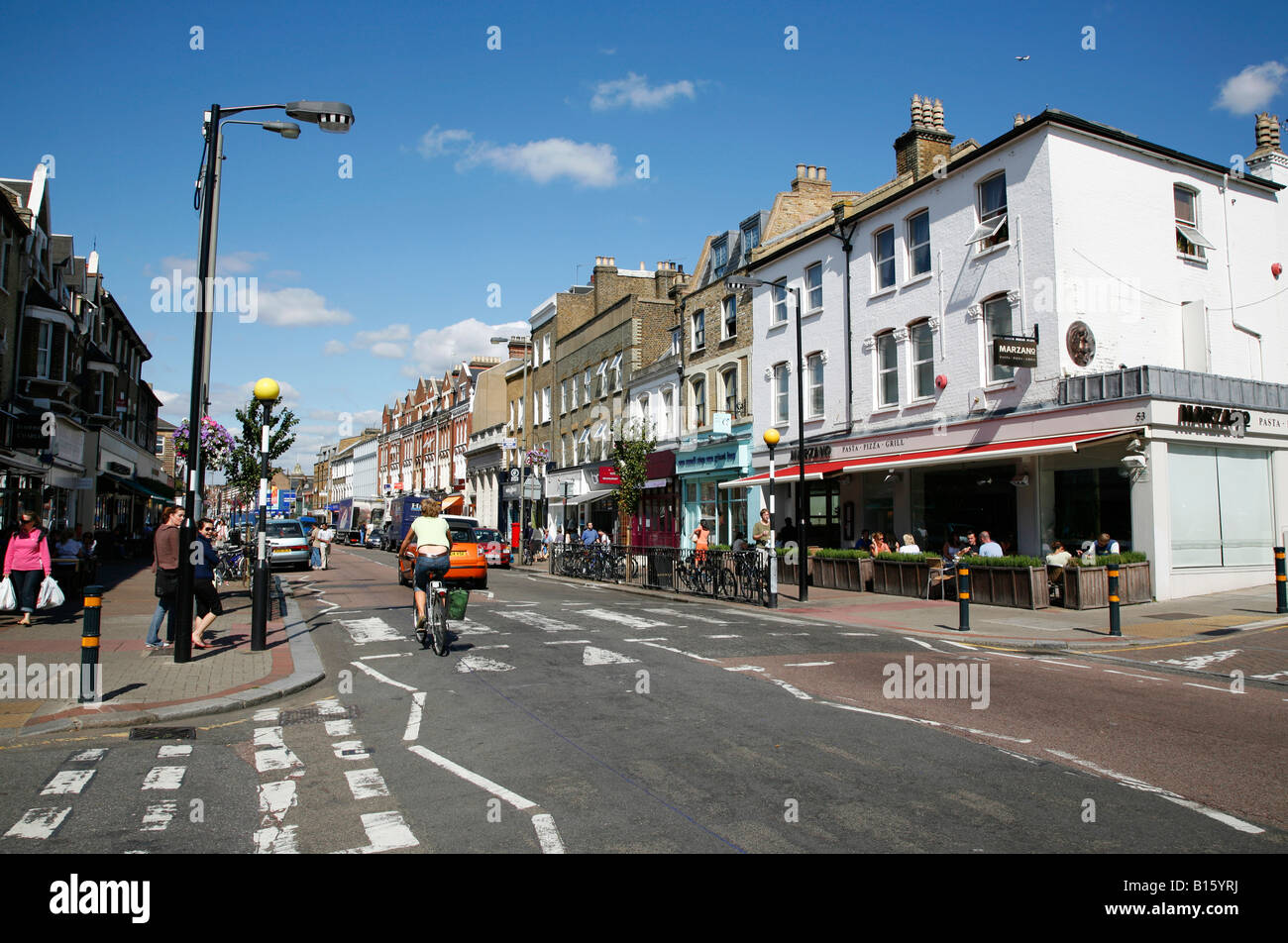 Northcote Road in Battersea, London Stock Photo