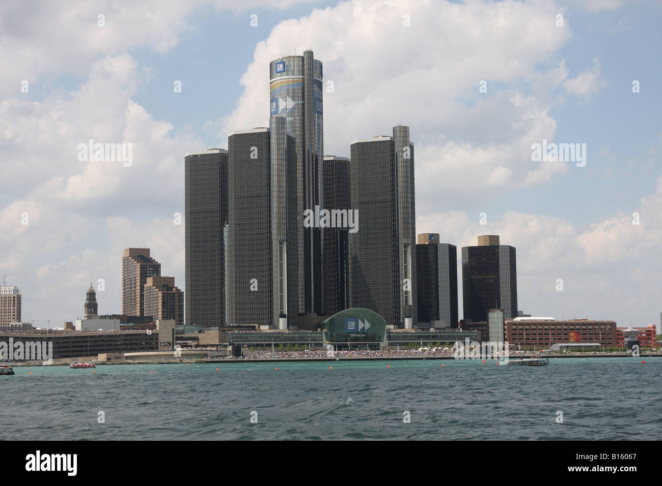 Detroit Renaissance Center Stock Photo