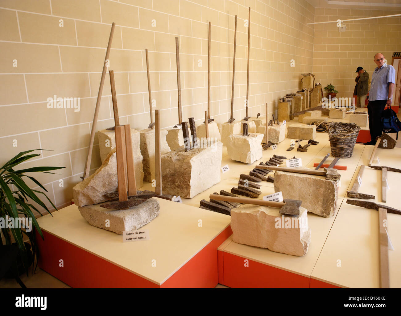 Quarrymen's Tools, The Limetone Heritage, Malta Stock Photo Alamy