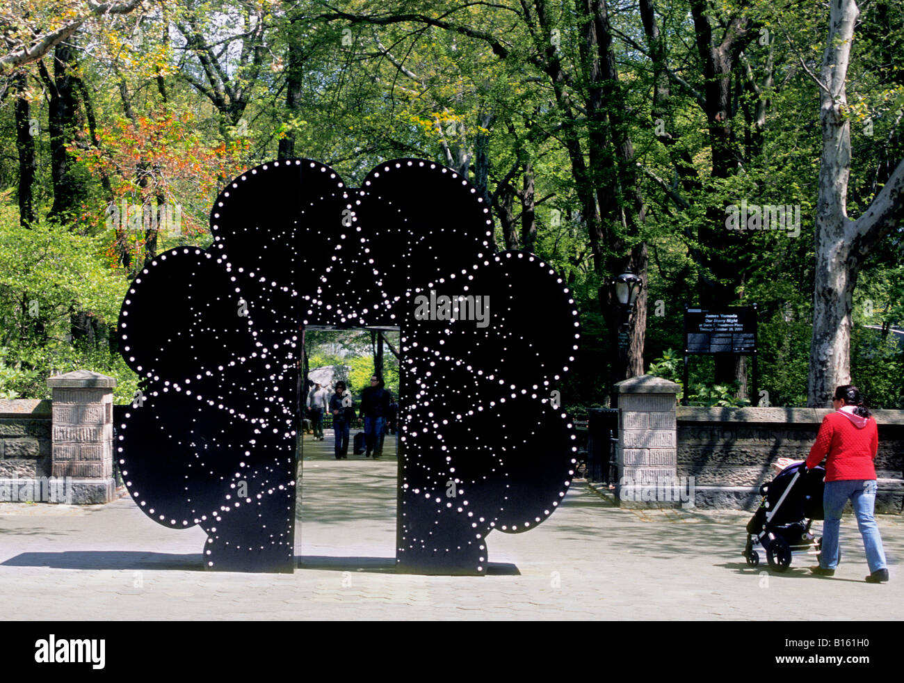 New York entrance to Central Park Scholar's Gate, on the Grand Army