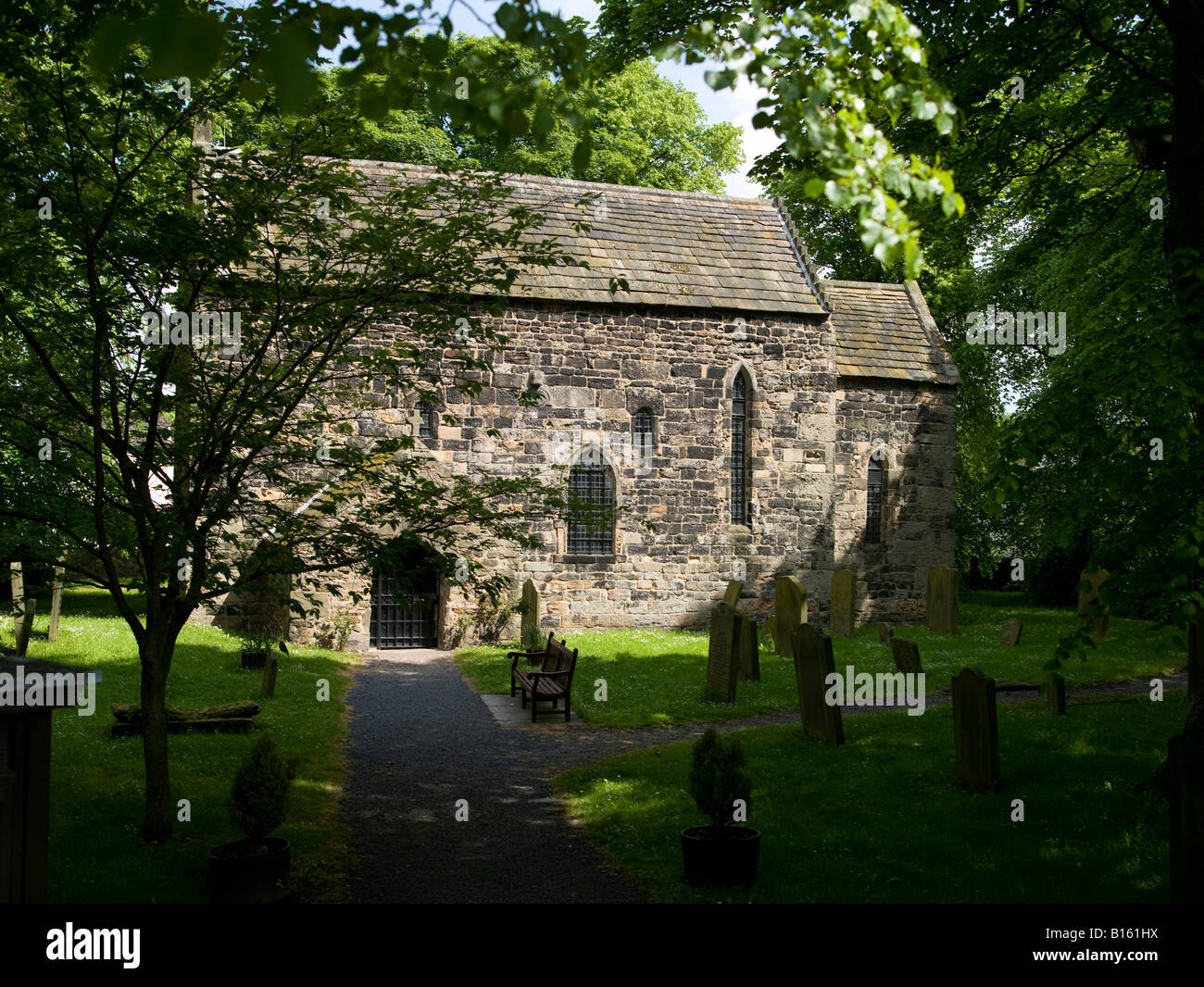 Saxon Church at Escomb, County Durham, Northern England Stock Photo