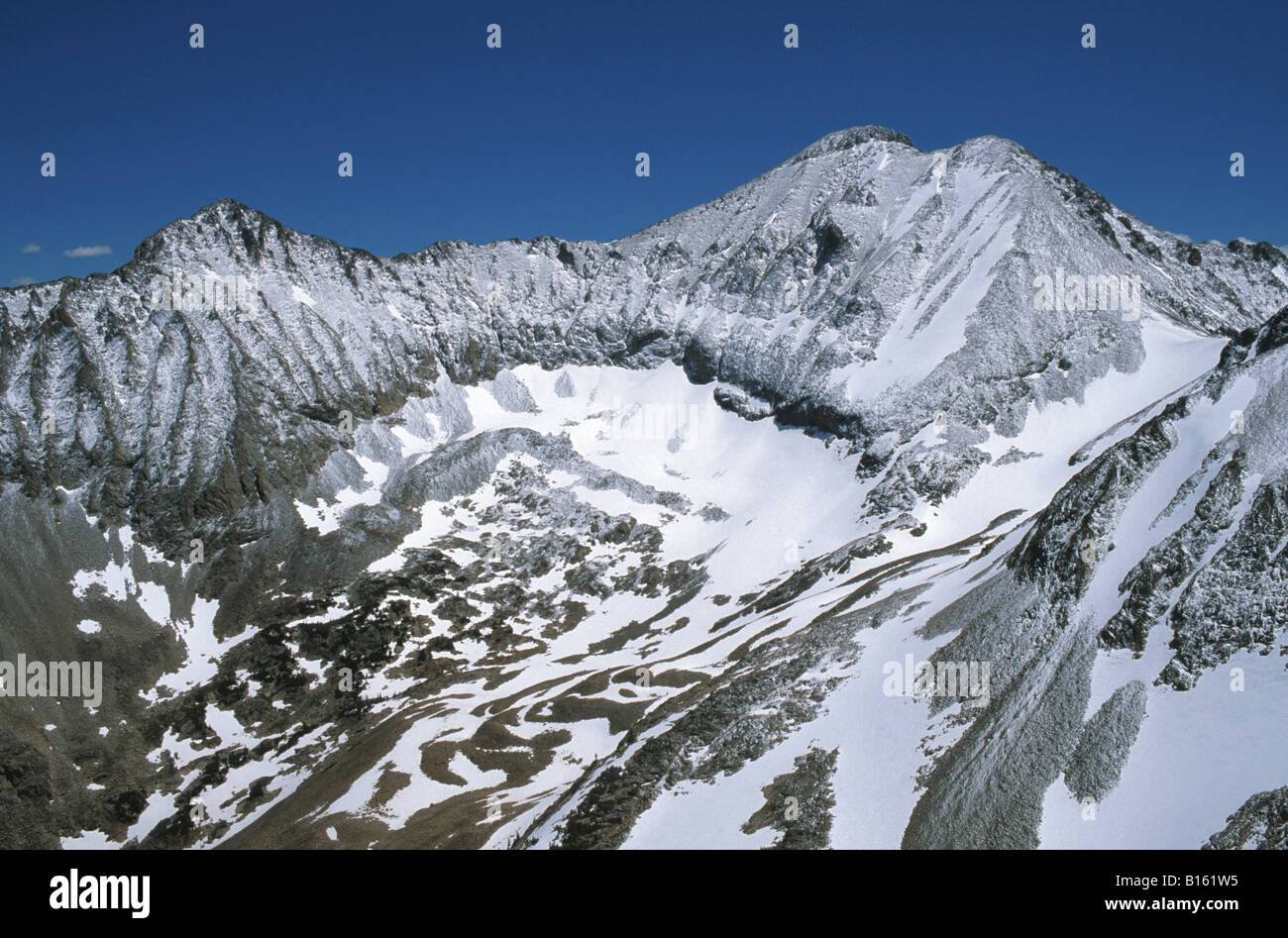 Late Spring snow on the Never Summer Mountains Colorado USA Stock Photo ...