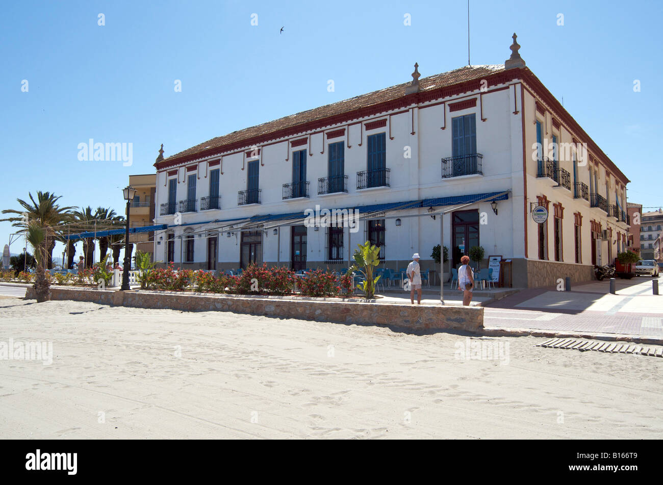 Traditional Spanish Tapas Bar and Restaurant in Los Alcazares on the Costa Calida,East Coast of Spain Stock Photo