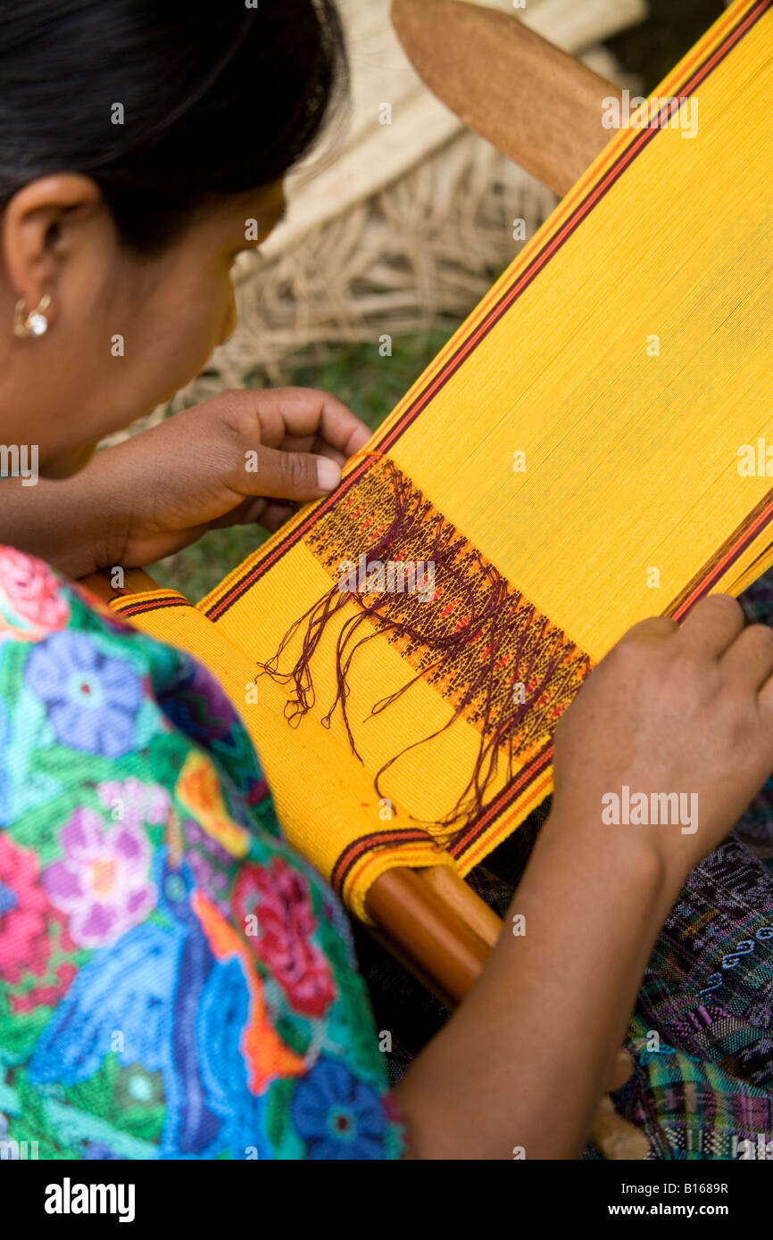 Backstrap weaving, Guatemala Stock Photo Alamy