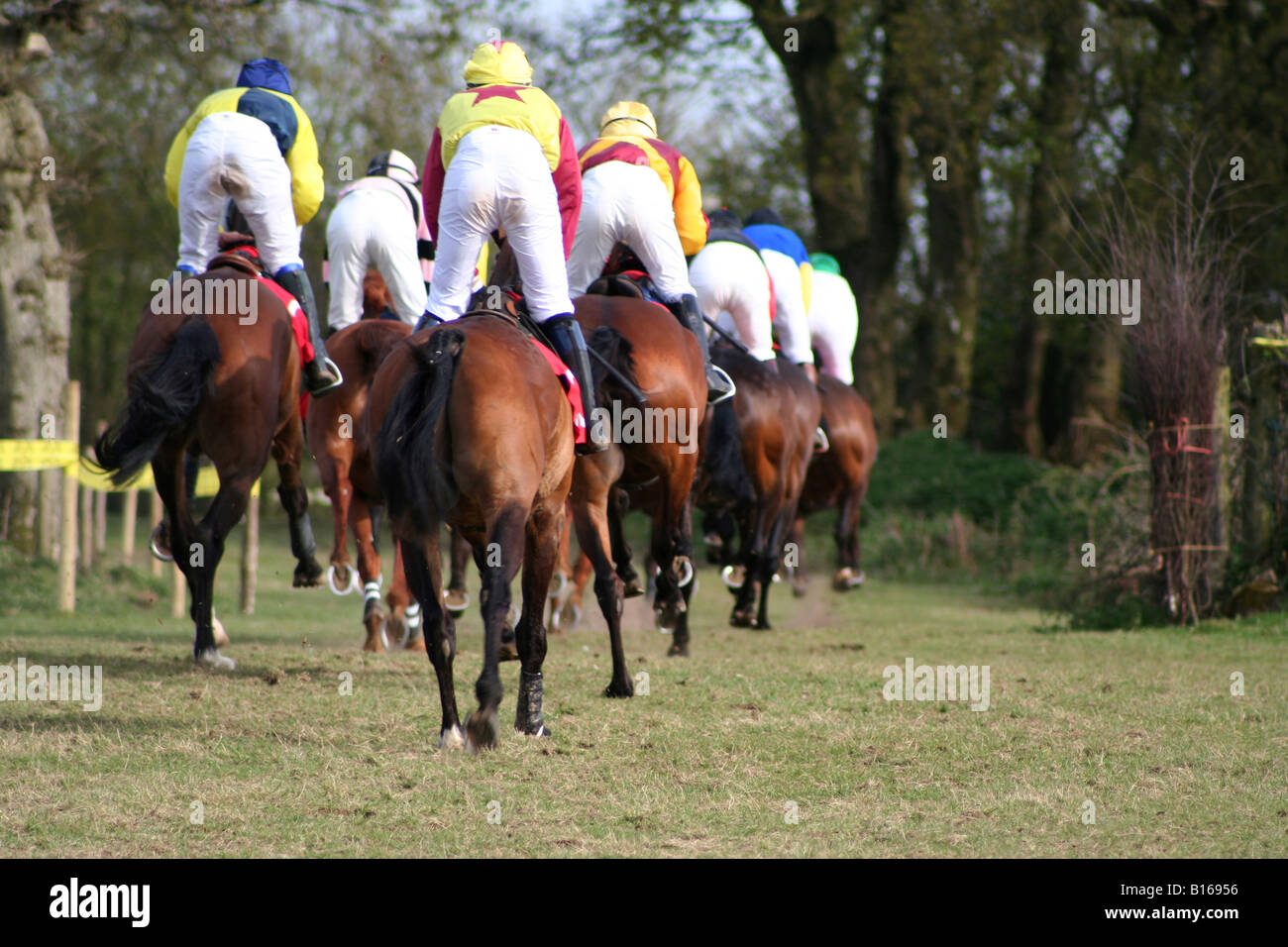 Laleston Point to Point horse racing Vale of Glamorgan Stock Photo