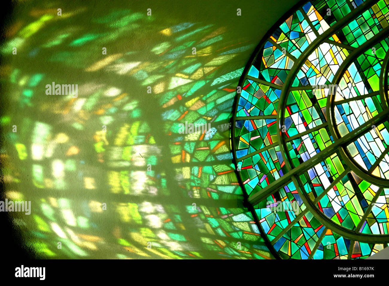 Glass ornament with reflection on the wall Stock Photo Alamy