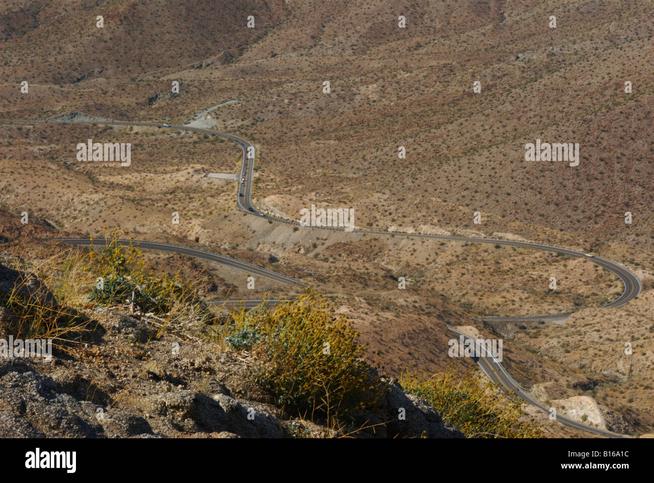 Motorcycles on the Palms to Pines Highway, Palm Desert, California