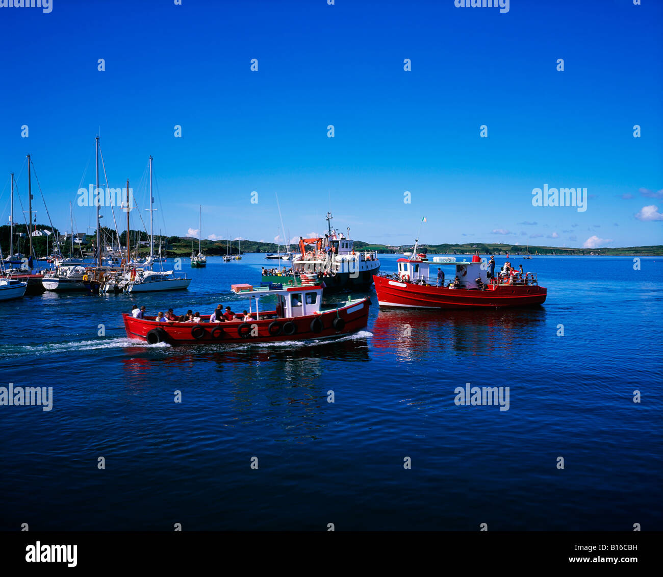 Ferry to Sherkin Island, Baltimore Harbour, Co Cork, Ireland Stock