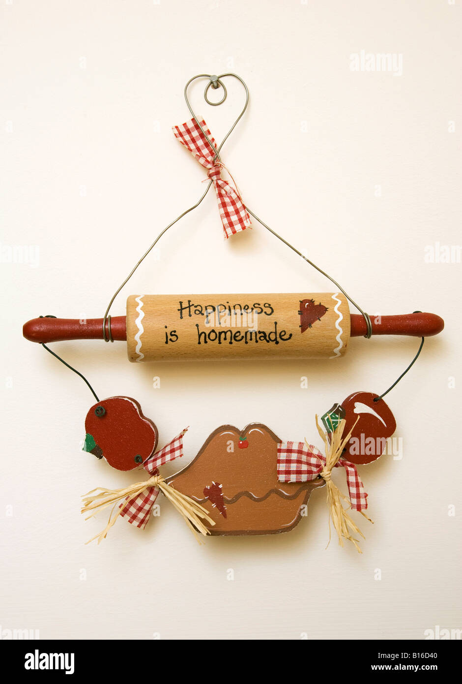 'happiness' decoration in a home Stock Photo