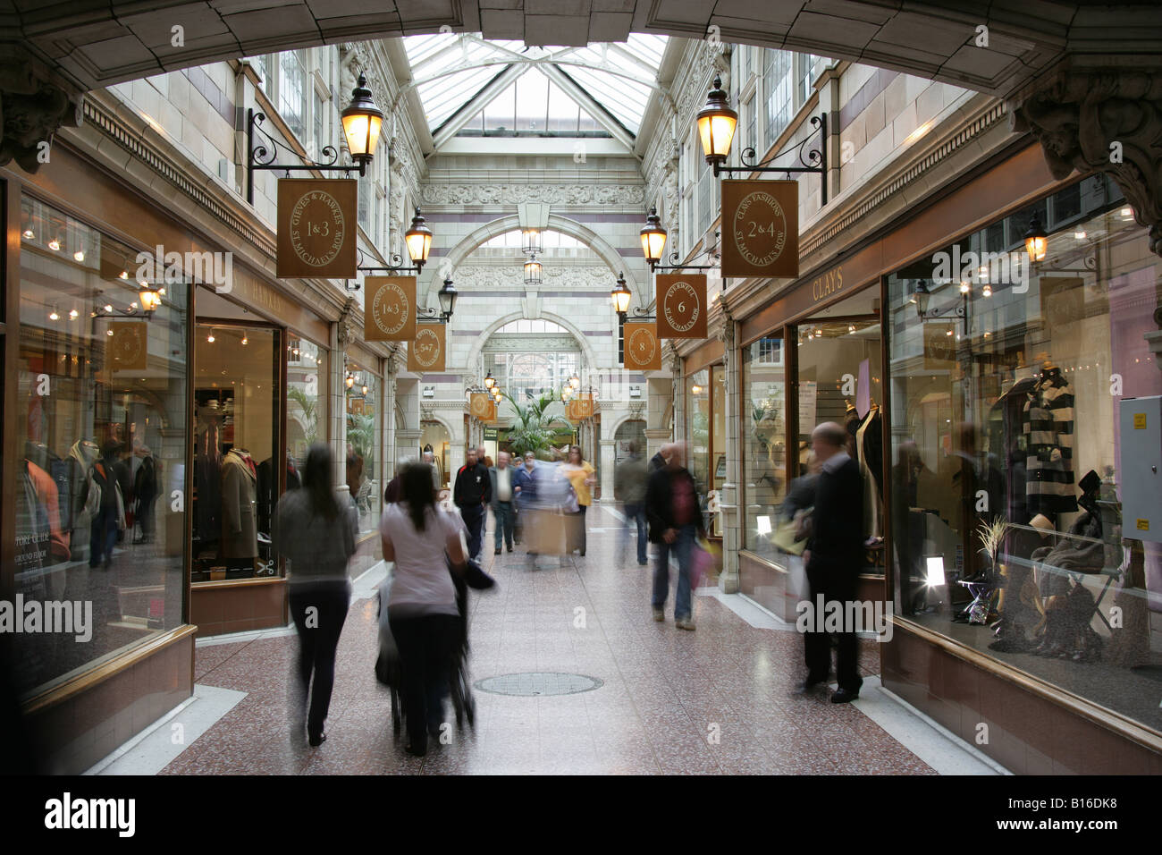 City of Chester England. Saint Michael s Row and shopping arcade