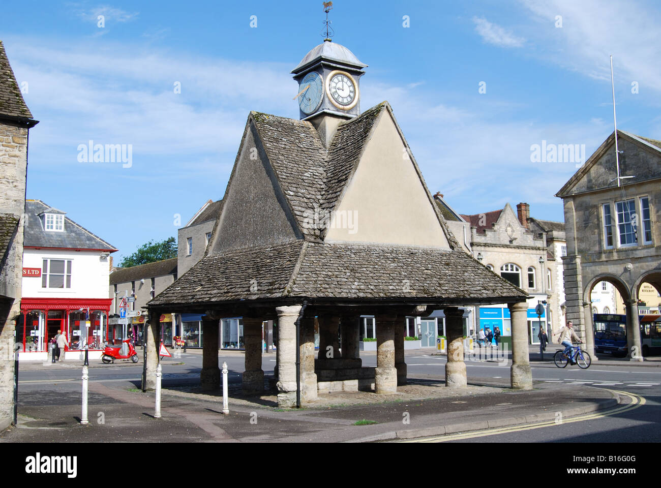 Clock Tower, Medieval Buttercross, Market Square, Witney, Oxfordshire