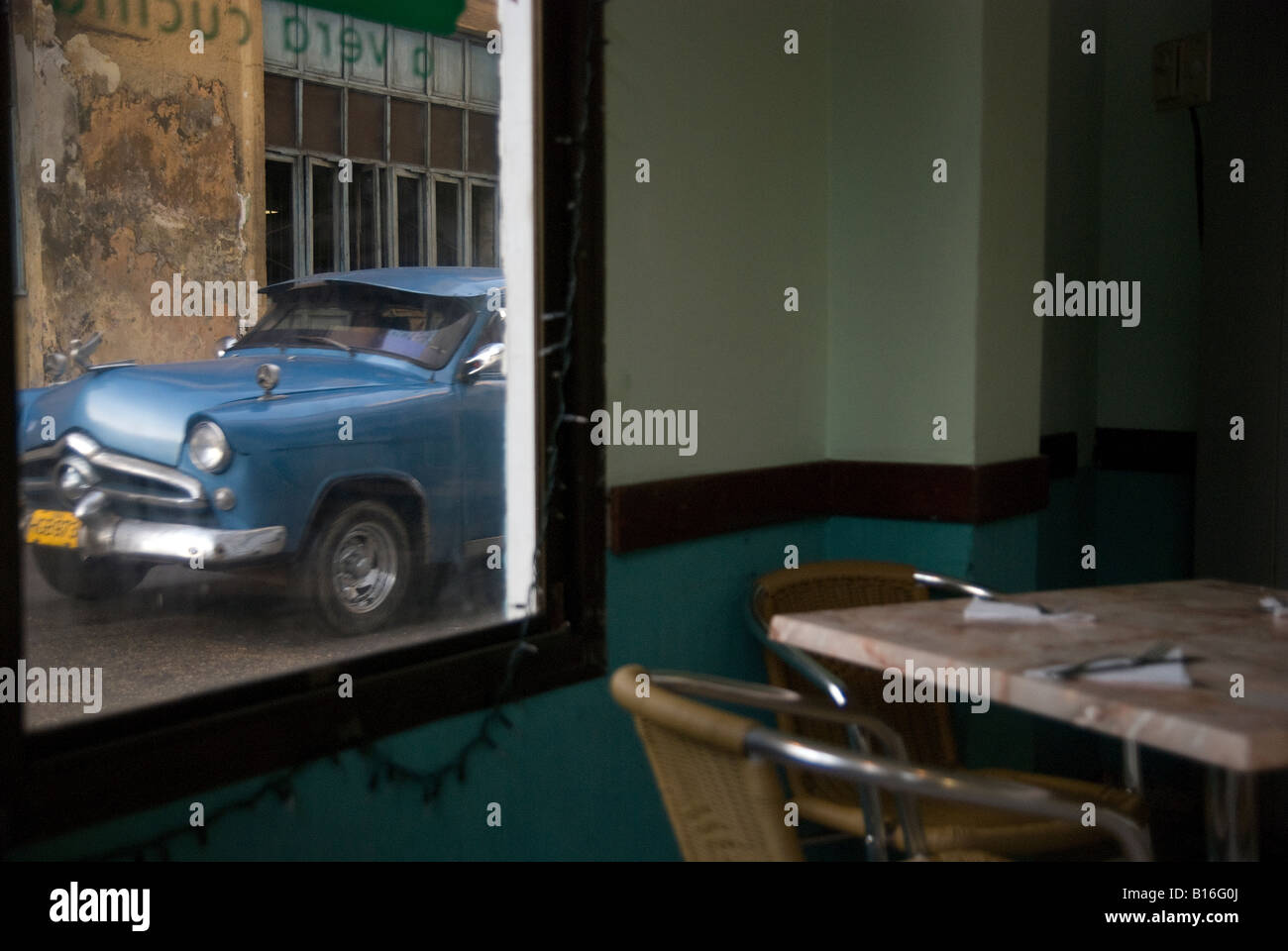 Old american car in Havana Stock Photo