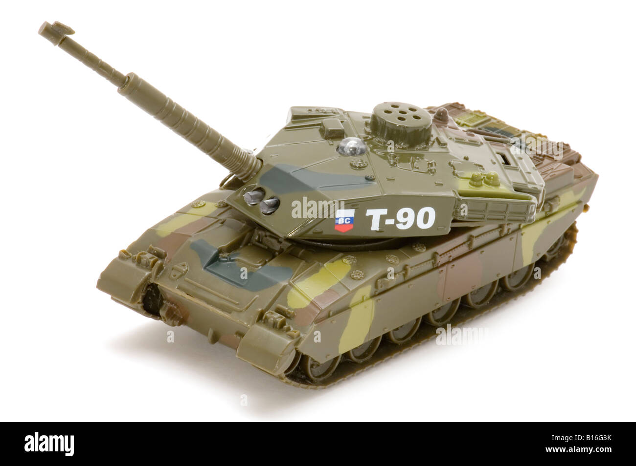 object on white toy military tank Stock Photo