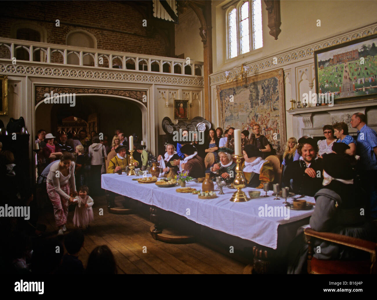 re enactment of Tudor Life at Kentwell Hall Long Melford Stock Photo