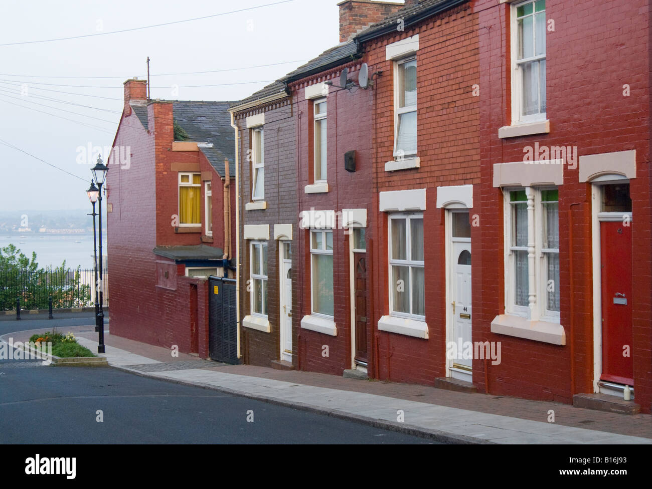 Row of Terraced Houses Liverpool UK Stock Photo