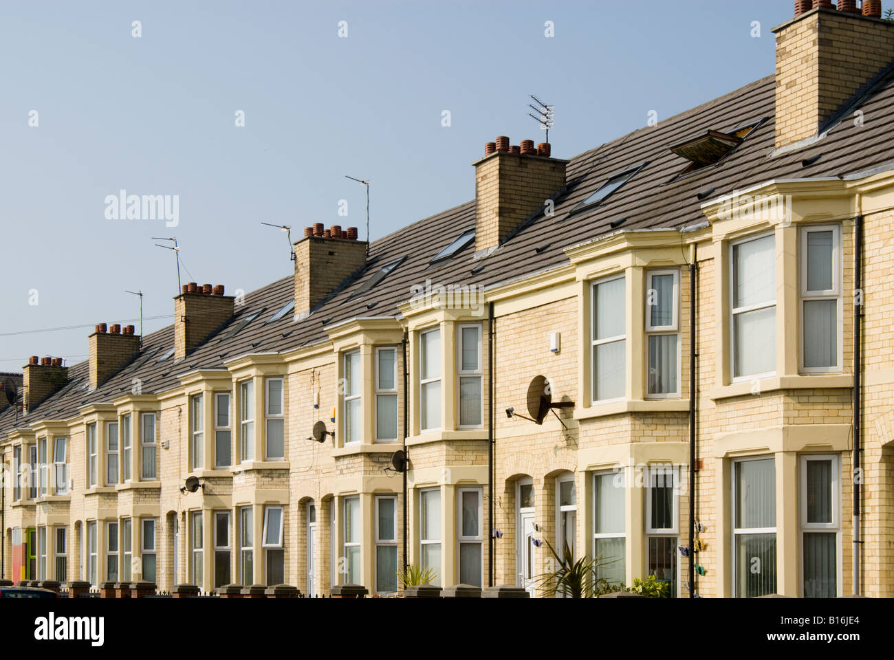 Traditional Terraced Houses Liverpool UK Stock Photo Alamy