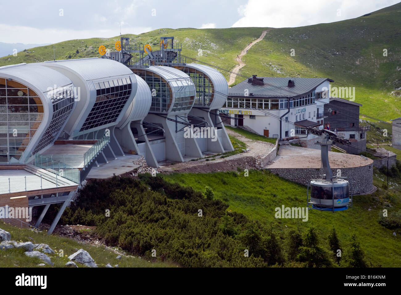 Monte Baldo Cable Car at the top of the mountain Lake Garda in Verona