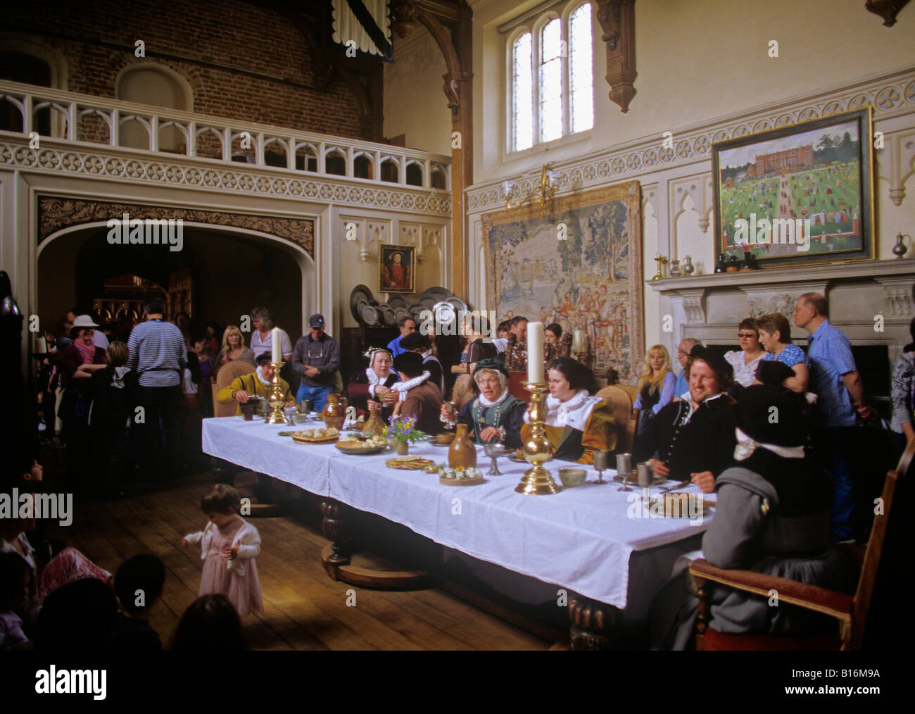 re enactment of Tudor Life at Kentwell Hall Long Melford Stock Photo