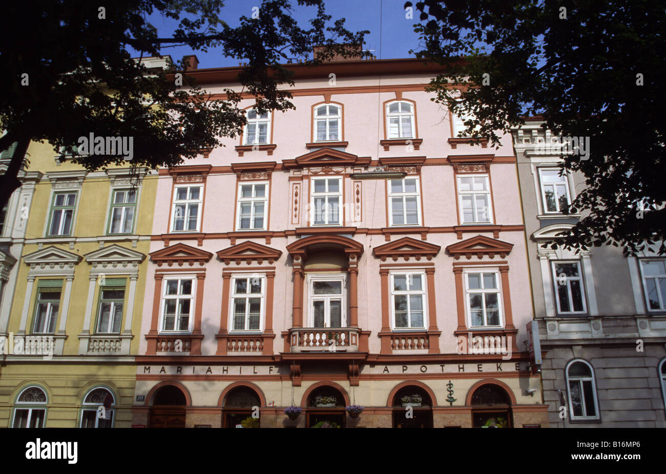 Street building frontal in Graz Styria Austria Stock Photo