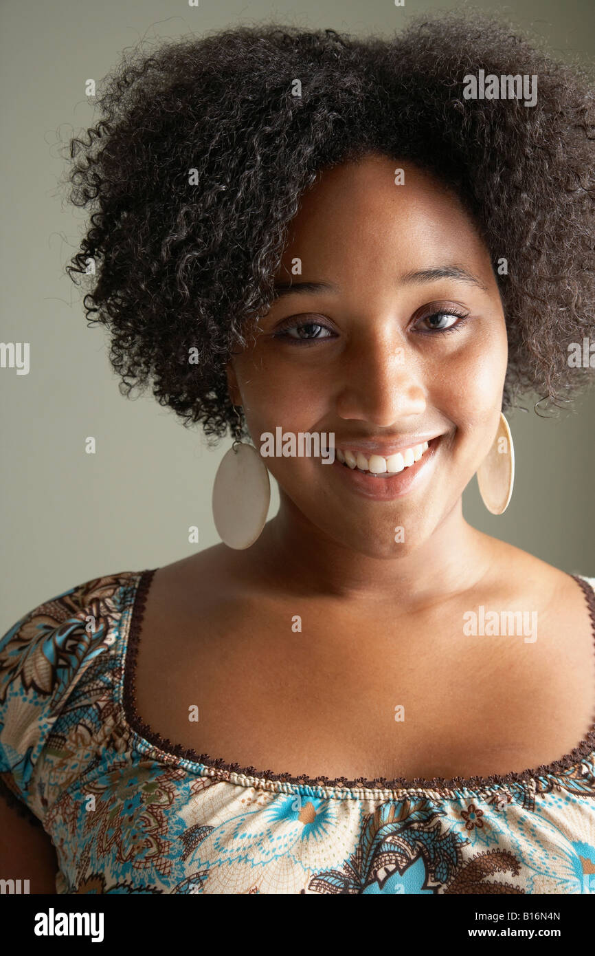Close up of African woman smiling Stock Photo - Alamy